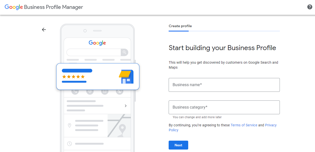 google business profile setup