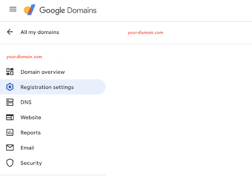 registration settings